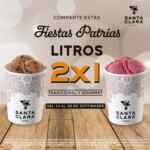 Promoción Santa Clara Fiestas Patrias: 2x1 en litros de helado esta semana