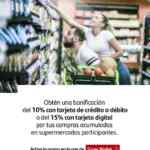 Promo Santander Fiestas Patrias de hasta 15% de bonificación en supermercados