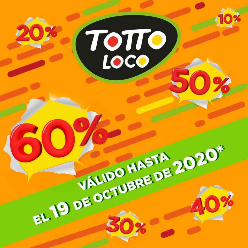 Promoción Totto Loco: Hasta 60% de descuento