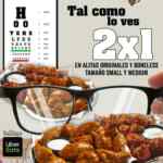 2x1 en alitas y boneless en Hooters este fin de semana