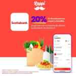 Promoción Rappi Scotiabank: 20% de descuento en restaurante, super y tiendita