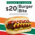 Cupón 7- Eleven de hot dog Burger Bite a $20