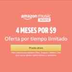 Amazon Music Unlimited 4 meses por $9 pesos