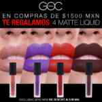 En GOC Make Up llévate 4 Matte Liquid Lipstick de regalo con tus compras en la tienda online