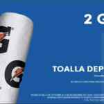Promoción toalla deportiva Gatorade: Compra 2 Gatorades de 1L + $10 y canjea tu toalla en tiendas Kiosko