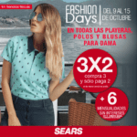 Fashion Days Sears: 3x2 en playeras, polos, camisas, trajes, vestidos y más