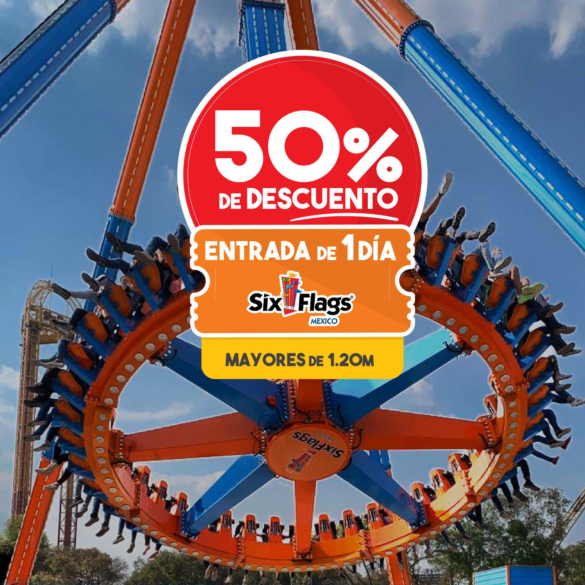 Promoci n Six Flags M xico Reapertura Entrada De 1 D a Con 50 De