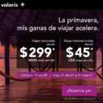 Promo Volaris de vuelos nacionales a $299 e internacionales a US$45 dólares