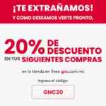 Código GNC de 20% de descuento en tienda en línea