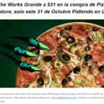 Promoción de Halloween Papa Johns: Pizza The Works Grande a $31 en la compra de una Pizza Signature sólo hoy