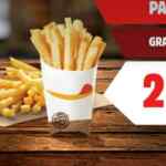 Cupón Burger King 2x1 en papas grandes