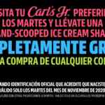 Promoción Carls Jr Wonder Woman 84: Malteada de regalo en la compra de un combo si naciste en 1984