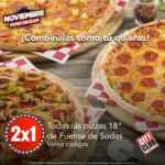 En City Club 2x1 en todas las pizzas de 18" de fuente de sodas del 24 al 30 de noviembre