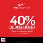 Promo Buen Fin Nike Factory Store: 40% de descuento comprando 2 o más pares hoy 18 de noviembre