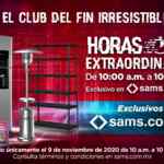 Sams Club Horas Extraordinarias Fin Irresistible 9 de noviembre 2020