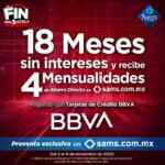 Promociones Sams Club Fin Irresistible con tarjetas de crédito: hasta 4 meses de ahorro directo comprando a 18 msi
