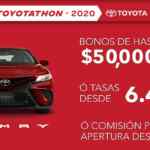 Ofertas Toyotathon 2020: tasas desde 7.99% + 0% de comisión y más