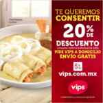 Cupones Vips de 20% de descuento o $100 pesos de descuento a domicilio y envío gratis