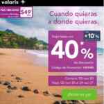 Promo Volaris de hasta 40% de descuento + 10% adicional + cambios ilimitados por $49
