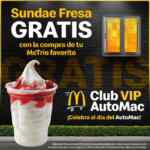 Promo McDonalds Día del AutoMac 2020: sundae Gratis en la compra de un McTrío