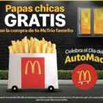 Promo McDonalds Día del AutoMac 2020: papas chicas GRATIS en la compra de un McTrío