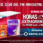 Sams Club Horas Extraordinarias Fin Irresistible 13 de noviembre 2020