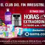 Sams Club Horas Extraordinarias Fin Irresistible 15 de noviembre 2020