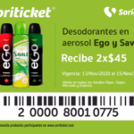 Cupones Soriana Soriticket fin de semana 13 al 15 de noviembre 2020