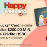 En Starbucks $200 Gratis al recargar $200 o más con tarjetas HSBC