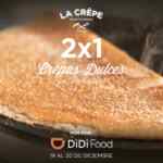 2x1 en crepas en La Crêpe Parisienne + envío gratis al pedir por Didi Food