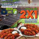 Promoción Hooters final Liga Mx: 2x1 en Boneless en delivery y pickup