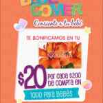 Promoción Bebé Comer: $20 de bonificación en monedero naranja por cada $200 de compra en bebés