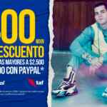 Rebajas TAF de $400 de descuento adicionales al pagar con Paypal