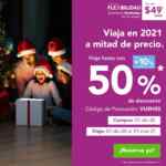 Promo Volaris de hasta 50% de descuento para viajar de diciembre a marzo 2021