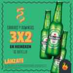 3x2 en cervezas Heineken en Las Alitas los sábados y domingos