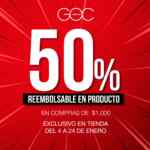 Promoción GOC: 50% reembolsable en productos en compras desde $1,000