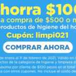 Código HEB Limpieza de $100 de descuento en compras de $500 o más