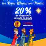Promoción Panini Reyes Magos: 20% de descuento en toda la tienda del 4 al 6 de enero