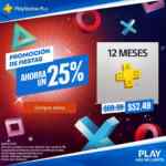 25% de descuento en PlayStation Plus membresía anual