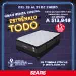 Venta Especial Sears Estrénalo Todo: hasta 60% de descuento + 15% adicional + 18 msi