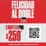 Cupón Sirloin Stockade 2 buffets por $259