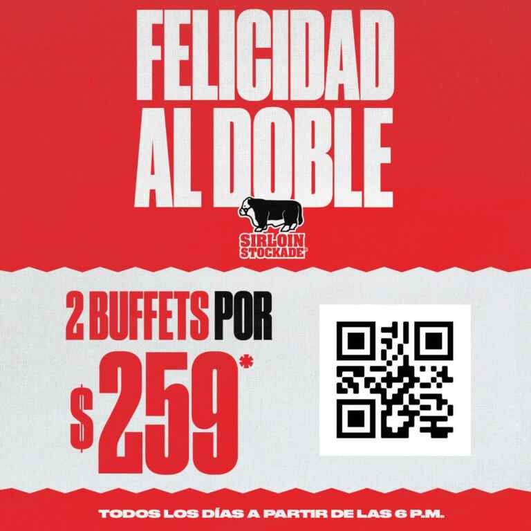 Cupón Sirloin Stockade 2 buffets por 259