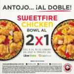 En Panda Express 2x1 en bowls de Sweetfire Chicken al pedir por Uber Eats o Didi Food