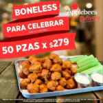 Promociones Applebees Delivery: 50 boneless por $279 y más