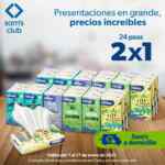 En Sams Club 2x1 en paquetes Kleenex de 24 piezas