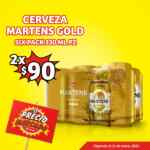 2 Six Packs de cerveza Martens Gold a $90 en Soriana Mercado 2 Six Packs de cerveza Martens Gold a $90 en Soriana Mercado