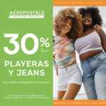 30% de descuento en playeras y jeans en tiendas Aeropostale