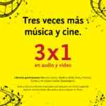 3x1 en música y cine en librerías Gandhi