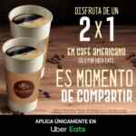 2x1 en café americano en El Globo al pedir por Uber Eats