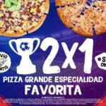 2x1 en pizzas grandes en Pizza Hut online hoy por los partidos de Champions